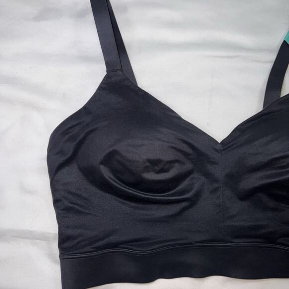 Tommy John Second Skin Triangle Bralette Womens Size XL DDD/D-E Black Bra NWT - Picture 3 of 14